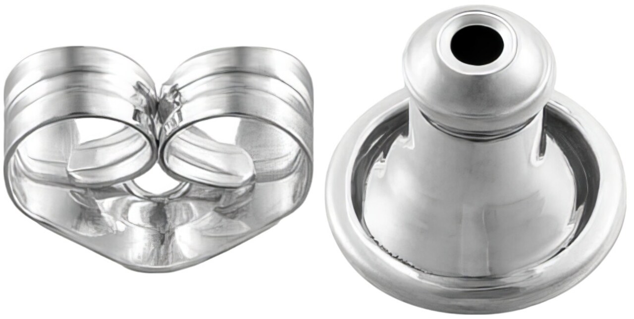 100 Lightweight Friction & 20 Bullet Shaped Sterling Silver Ear Back Findings